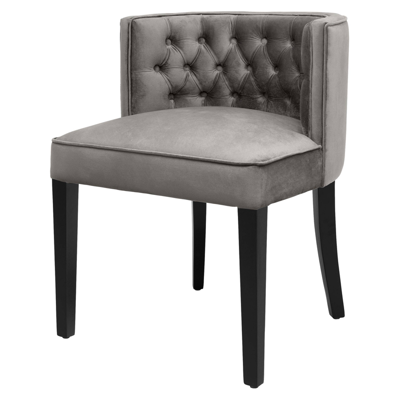 Стул Eichholtz Dining Chair Dearborn grey Серый Черный в Саратове | Loft Concept 