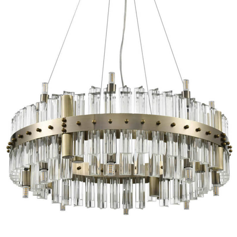 Люстра Saturno Not Baroncelli Bronze Chandelier  Бронза Прозрачный (Transparent) в Саратове | Loft Concept 