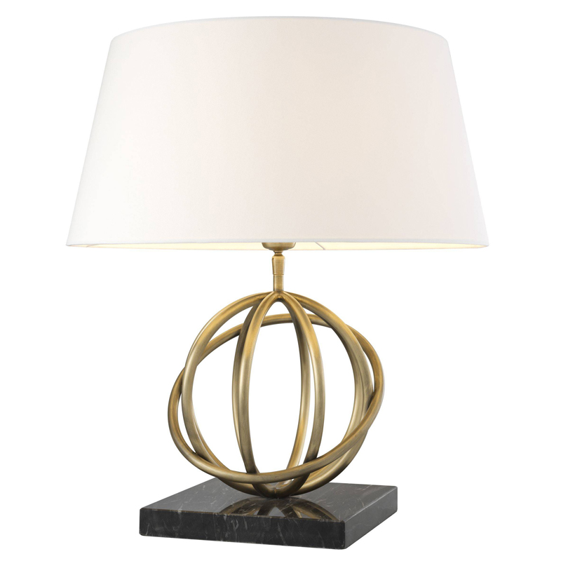Настольная лампа Eichholtz Table Lamp Edition Белый Черный Латунь Античная полированная Настольная лампа Eichholtz Table Lamp Edition Белый Черный Латунь Античная полированная в Саратове | Loft Concept