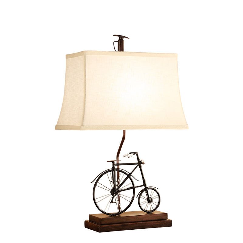 Настольная лампа Bike Table Lamp Черный Белый Коричневый в Саратове | Loft Concept 