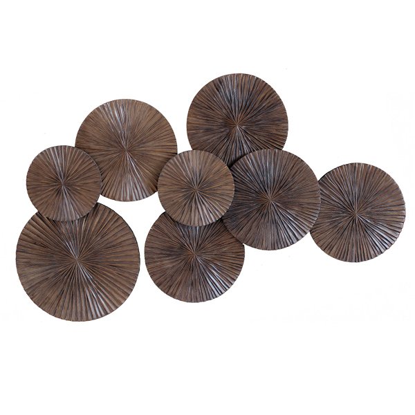 Арт-объект Apollo Brown Wall Plaque Disc Коричневый Арт-объект Apollo Brown Wall Plaque Disc Коричневый в Саратове | Loft Concept