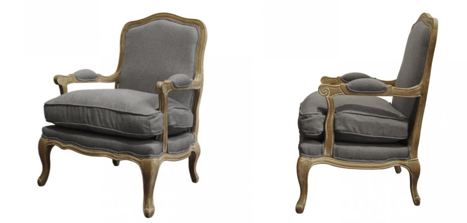 Кресло French Provence ArmChair Shebbi Grey Кресло French Provence ArmChair Shebbi Grey - Loft-Concept в Саратове
