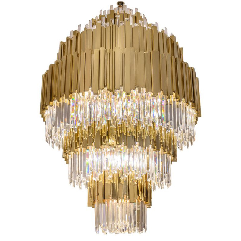 Большая многоярусная люстра Luxxu Modern Cascade Chandelier Gold Metal Glass 93 Прозрачное Стекло Золотой Большая многоярусная люстра Luxxu Modern Cascade Chandelier Gold Metal Glass 93 Прозрачное Стекло Золотой в Саратове | Loft Concept