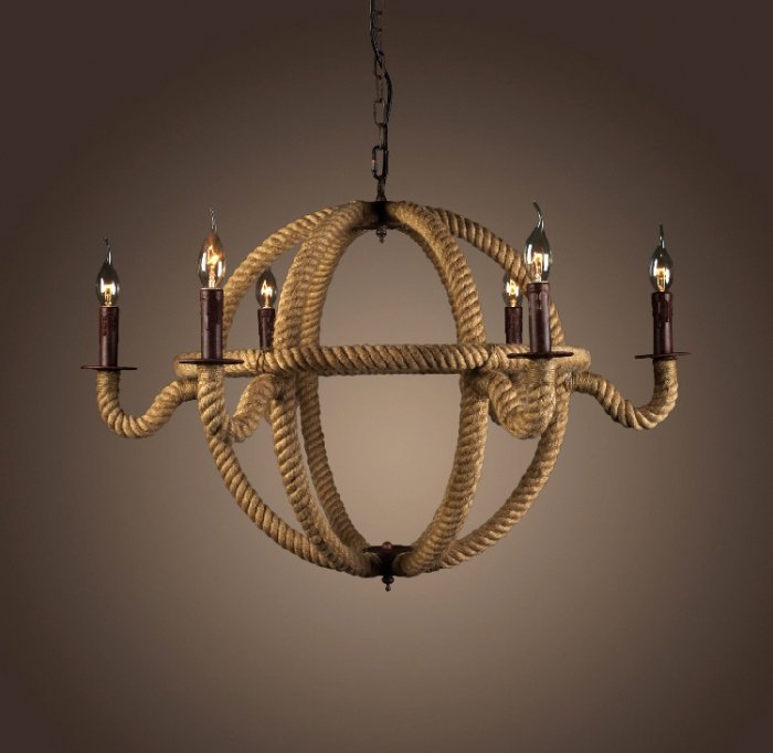 Люстра Spere 2 Loft Rope Light Коричневый в Саратове | Loft Concept 