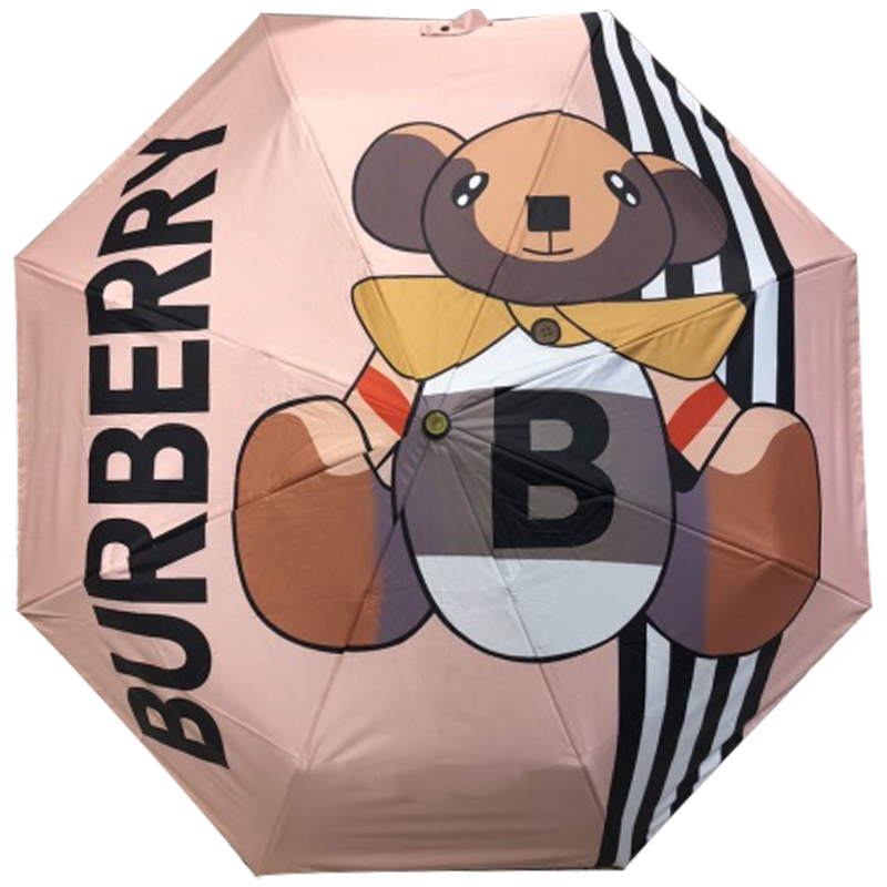 Зонт раскладной BURBERRY дизайн 009 Розовый цвет Дымчатая Роза Коричневый Черный Белый в Саратове | Loft Concept 