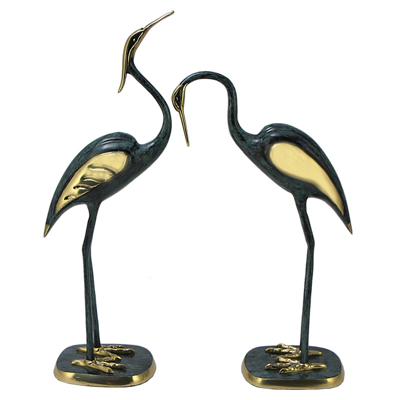 Статуэтка бронзовая пара Журавли синие Bronze Birds Бронза Синий Статуэтка бронзовая пара Журавли синие Bronze Birds Бронза Синий в Саратове | Loft Concept