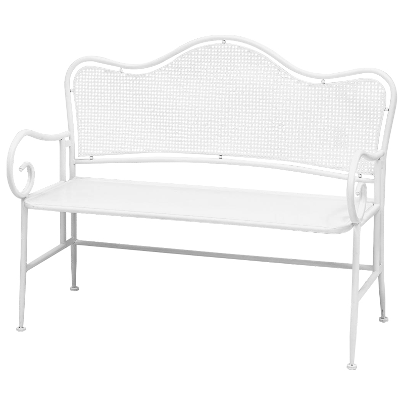 Скамья белая в стиле прованс Miah Bench White Белый в Саратове | Loft Concept 