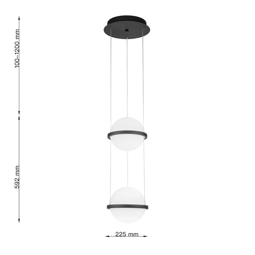 Подвесной светильник с плафонами в форме шаров Pots light в Саратове