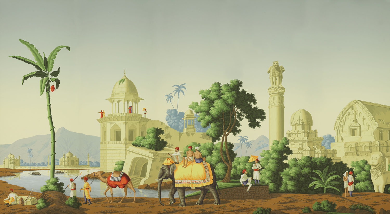 Обои ручная роспись Early Views of India Eden on scenic paper Обои ручная роспись Early Views of India Eden on scenic paper - постер Loft-Concept в Саратове