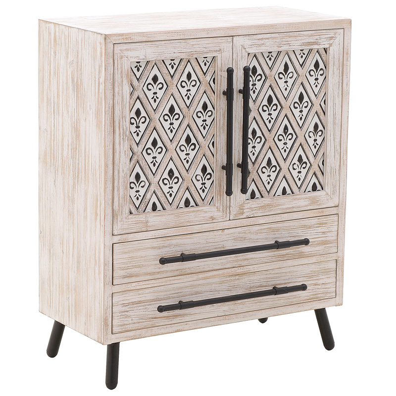 Комод Jerrick Provence Chest of Drawers Черный Бежево-серый в Саратове | Loft Concept 