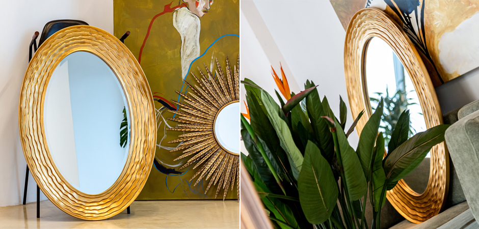 Зеркало Golden Waves Oval Mirror Зеркало Golden Waves Oval Mirror - Loft-Concept в Саратове