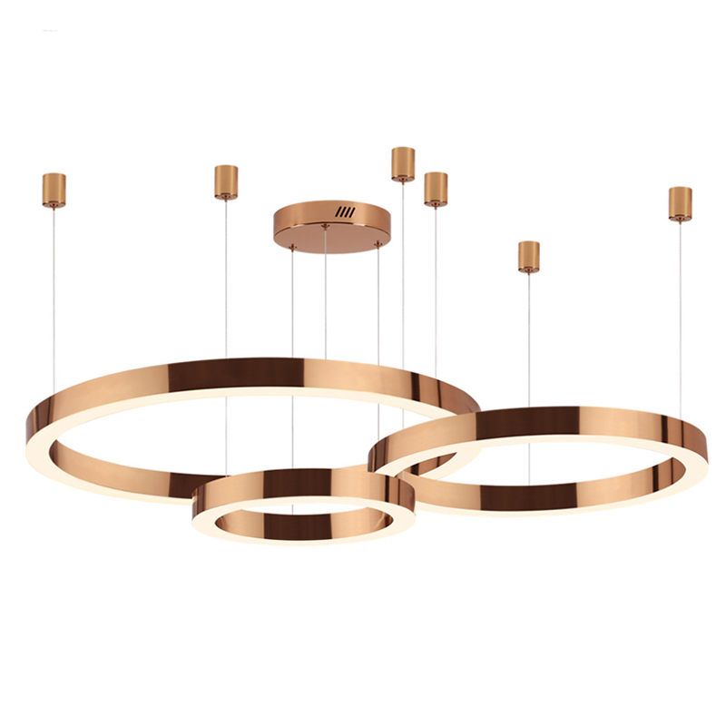 Люстра 3 Bronze Ring Horizontal Бронза в Саратове | Loft Concept 