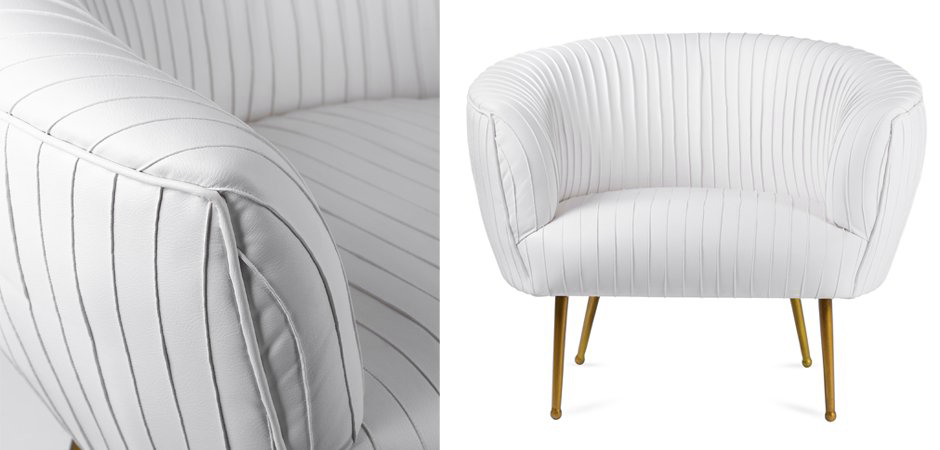 Кресло Kelly Wearstler SOUFFLE CHAIR - RUCHED Milk Кресло Kelly Wearstler SOUFFLE CHAIR - RUCHED Milk - Loft-Concept в Саратове