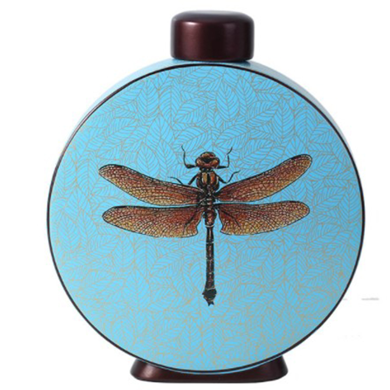 Ваза Blue Vase Dragonfly Голубой Коричневый в Саратове | Loft Concept 