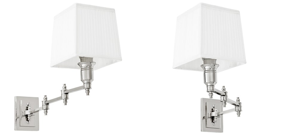 Бра Wall Lamp Lexington Swing Nickel+White Бра Wall Lamp Lexington Swing Nickel+White - Loft-Concept в Саратове