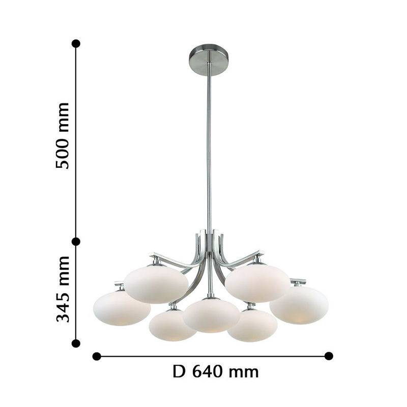 Люстра с овальными белыми плафонами Mushrooms Lamp в Саратове