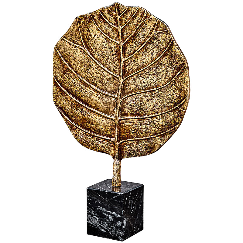 Аксессуар Gold Leaf Золотой Черный Мрамор Nero Аксессуар Gold Leaf Золотой Черный Мрамор Nero в Саратове | Loft Concept