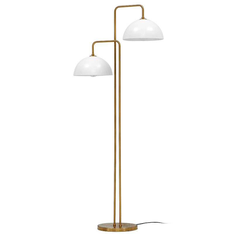 Торшер Haworth Floor Lamp Золотой Белый в Саратове | Loft Concept 