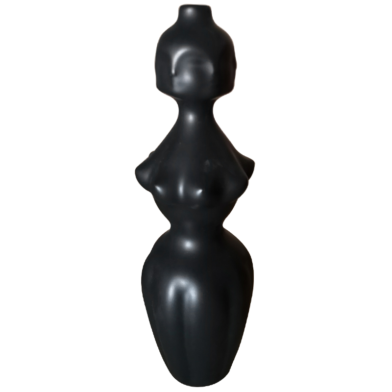 Декоративная ваза OLYMPIA VASE Black Vase Черный Декоративная ваза OLYMPIA VASE Black Vase Черный в Саратове | Loft Concept