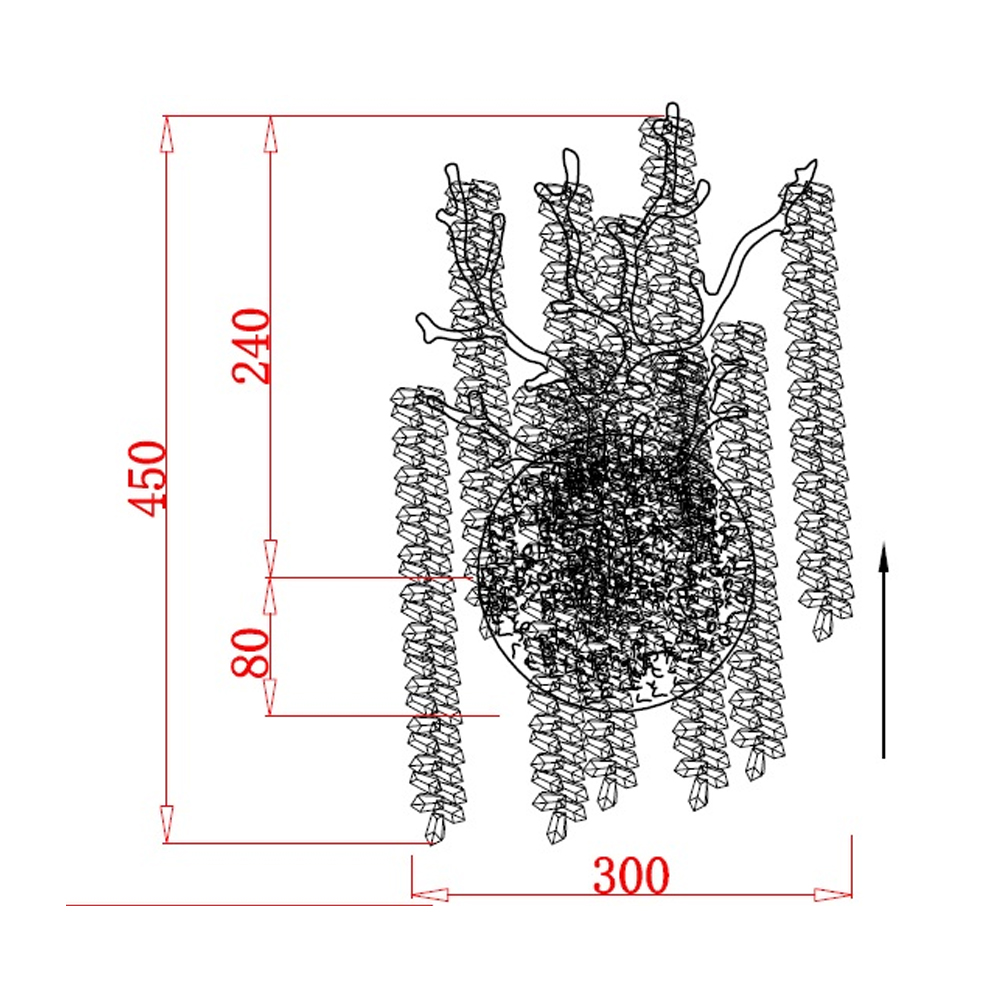 Бра на ветвистым серебрянном каркасе со стеклянными подвесами Raceme в Саратове