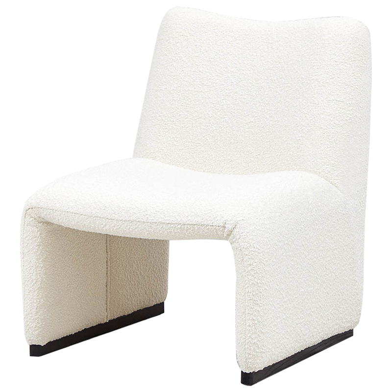 Кресло белое Cress White Boucle Collection Armchair Белый в Саратове | Loft Concept 