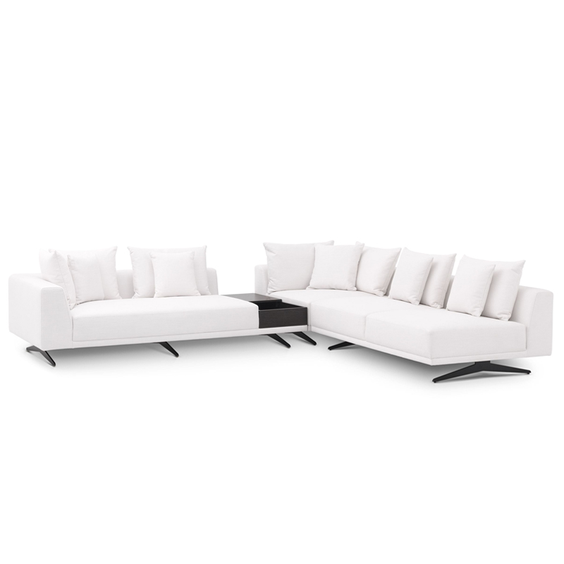 Диван Eichholtz Sofa Endless White Белый Темная бронза в Саратове | Loft Concept 