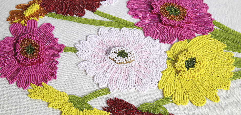 Панно Jonathan Adler FLOWER BEADED WALL ART Панно Jonathan Adler FLOWER BEADED WALL ART - Loft-Concept в Саратове