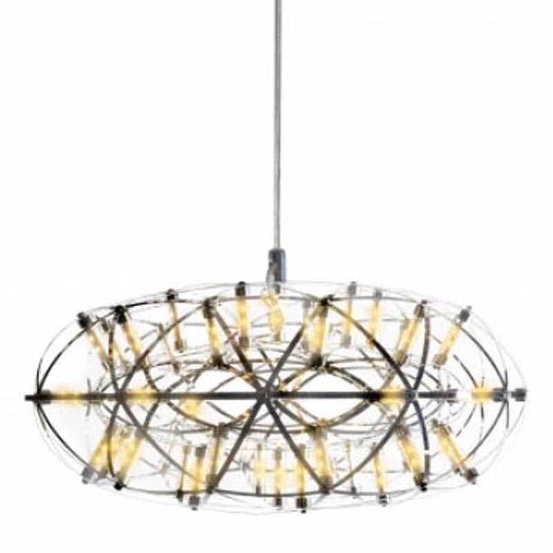 Люстра Moooi 3D Sphere Oval Yellow lamp S Хром в Саратове | Loft Concept 