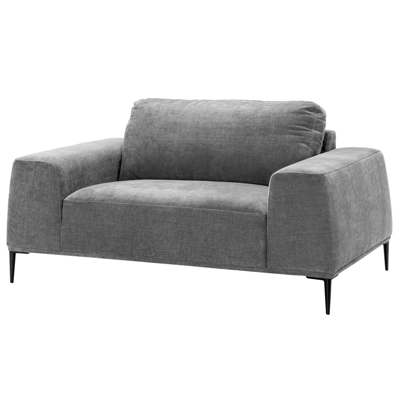 Кресло Eichholtz Loveseat Montado grey Серый Черный в Саратове | Loft Concept 