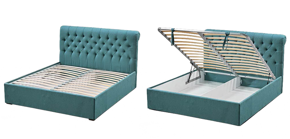 Кровать Turquoise Capitone Bed Кровать Turquoise Capitone Bed - Loft-Concept в Саратове