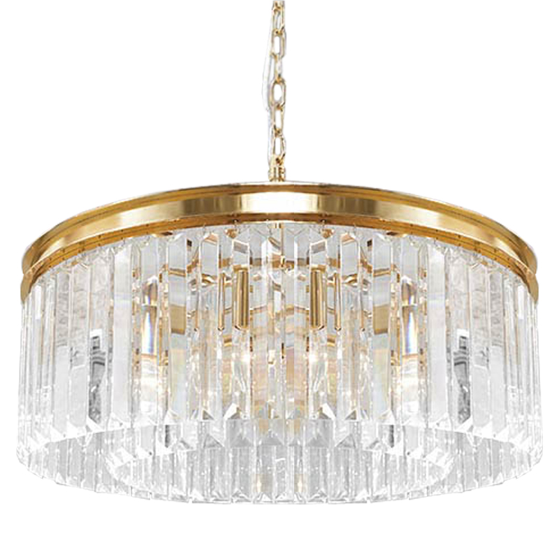 Люстра RH Odeon Chandelier Gold 65 Прозрачное Стекло Золотой в Саратове | Loft Concept 