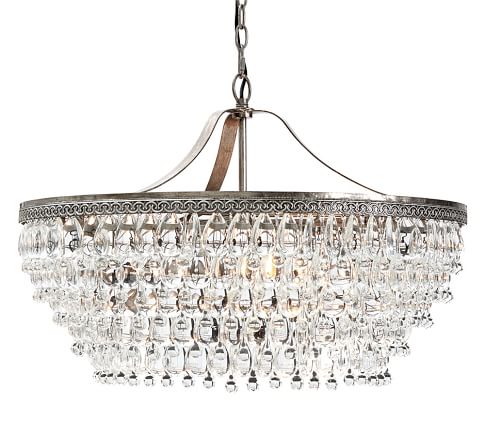 Люстра Clarissa Glass Drop Petite Round Chandelier Темная бронза винтаж в Саратове | Loft Concept 