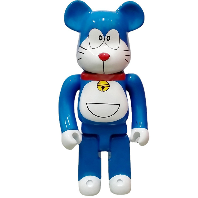 Статуэтка Bearbrick Doraemon Happy Синий Белый Красный в Саратове | Loft Concept 