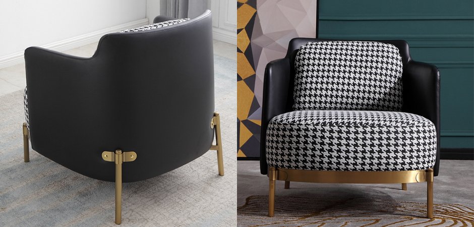 Кресло Pied de poule Gray Armchair Кресло Pied de poule Gray Armchair - Loft-Concept в Саратове