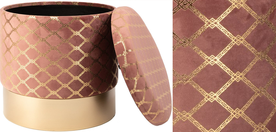 Пуф PUF Upholstery Gold Mesh розовый Пуф PUF Upholstery Gold Mesh розовый - Loft-Concept в Саратове