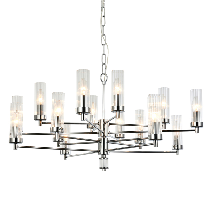 Люстра Jeanette Chandelier Chromium 85 Хром Прозрачный в Саратове | Loft Concept 