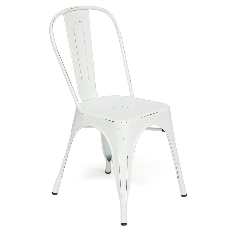 Стул Tolix butter white metal chair Молочный в Саратове | Loft Concept 