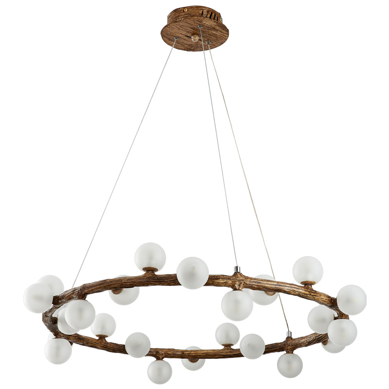 Люстра Circular Branch Chandelier Коричневый Белый в Саратове | Loft Concept 