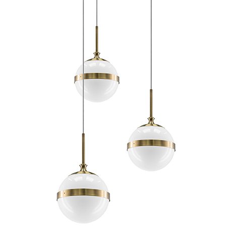 Подвесной светильник Peggy Single Pendant Light 3 Gold Белый Бронза в Саратове | Loft Concept 