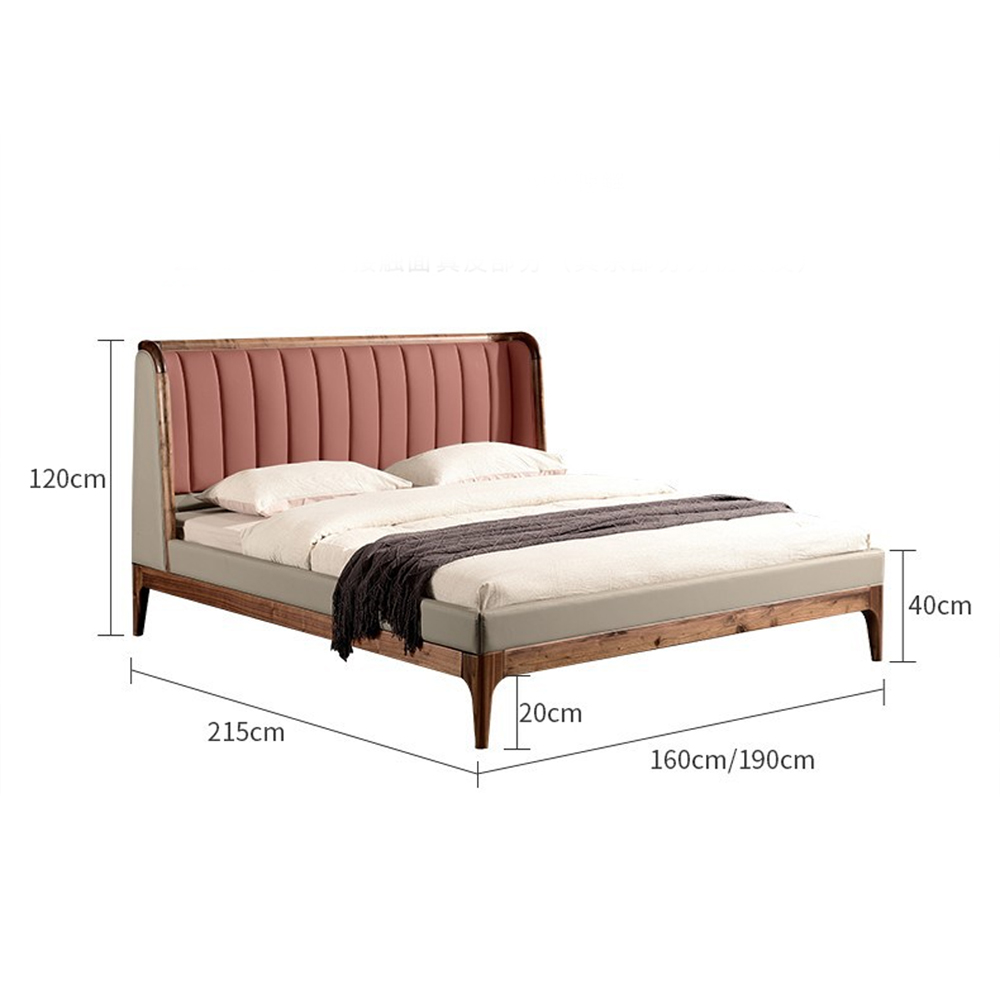 Кровать двуспальная с мягким изголовьем Moon Walnut Bed Кровать двуспальная с мягким изголовьем Moon Walnut Bed в Саратове