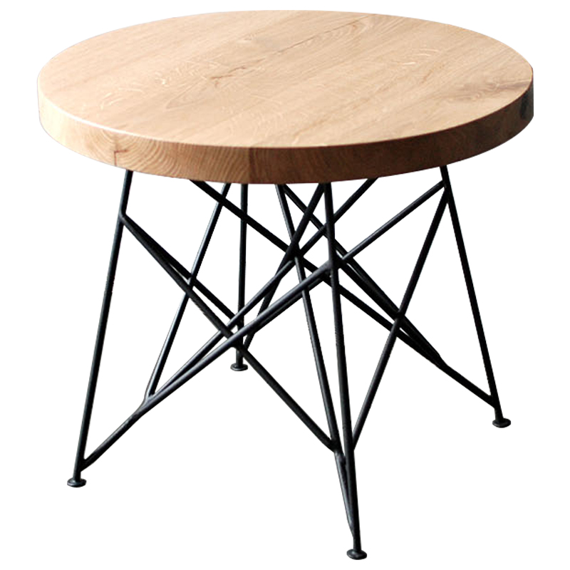 Кофейный стол Kinney Industrial Metal Rust Coffee Table Светлый дуб Черный в Саратове | Loft Concept 