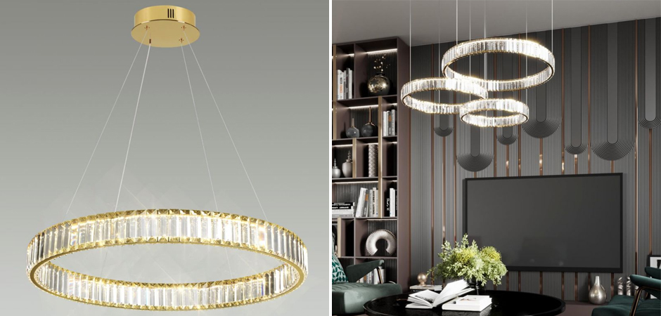 Люстра Хрустальная Ring Horizontal 1 кольцо Люстра Хрустальная Ring Horizontal 1 кольцо - Loft-Concept в Саратове