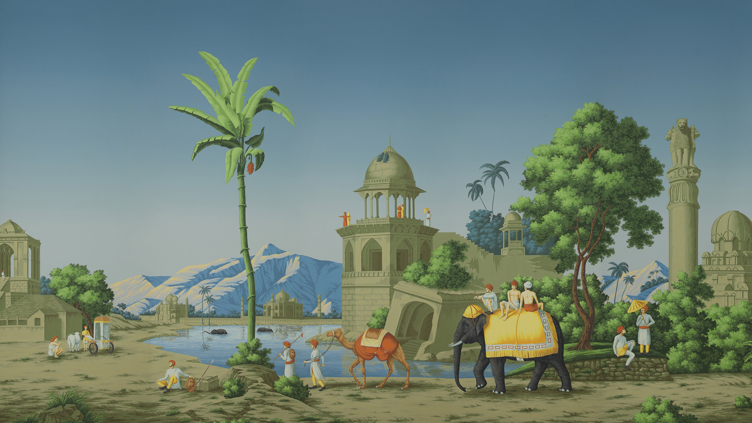 Обои ручная роспись Early Views of India Dufour on scenic paper Обои ручная роспись Early Views of India Dufour on scenic paper - постер Loft-Concept в Саратове