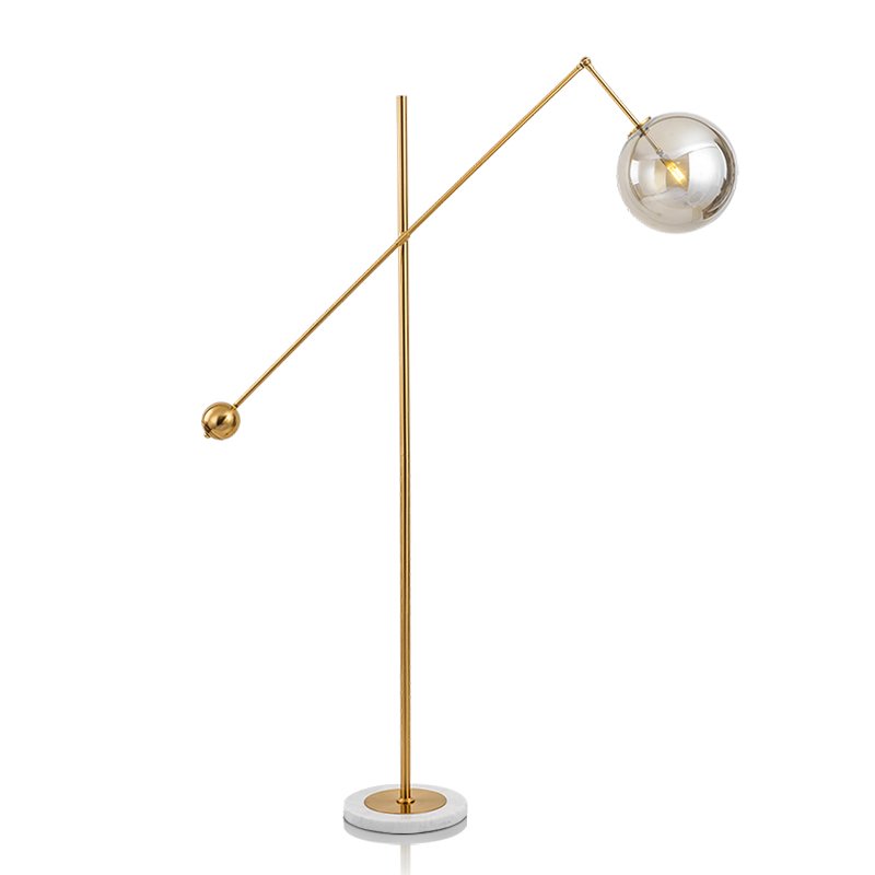 Торшер Bolle floor lamp Золотой Белый Дымчатый (Smoke) в Саратове | Loft Concept 