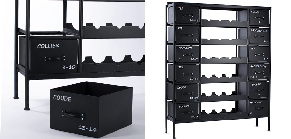 Винный стеллаж RADAGAST IRON WINE CHEST BLACK Винный стеллаж RADAGAST IRON WINE CHEST BLACK - Loft-Concept в Саратове