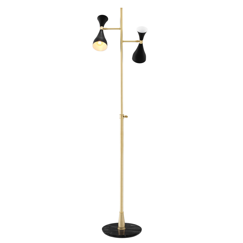 Торшер Eichholtz Floor Lamp Cordero Латунь Черный Мрамор Nero Черный Торшер Eichholtz Floor Lamp Cordero Латунь Черный Мрамор Nero Черный в Саратове | Loft Concept