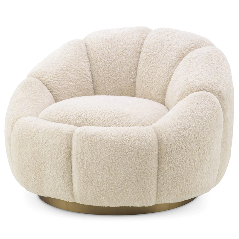 Кресло Eichholtz Swivel Chair Inger Brisbane Cream Кремовый Кресло Eichholtz Swivel Chair Inger Brisbane Cream Кремовый в Саратове | Loft Concept