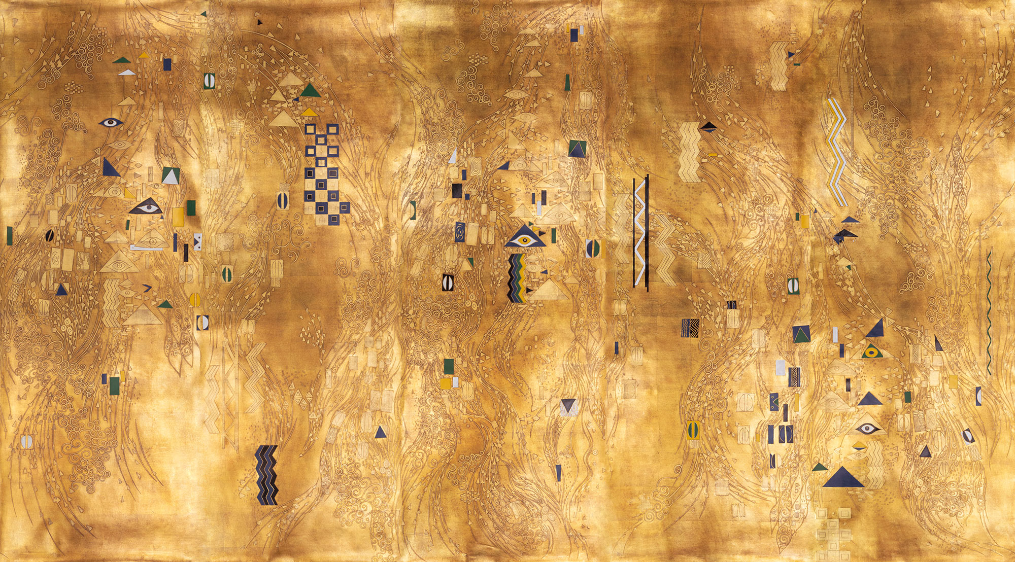Обои ручная роспись Klimt Polished Gold bas relief gilded paper Обои ручная роспись Klimt Polished Gold bas relief gilded paper - постер Loft-Concept в Саратове