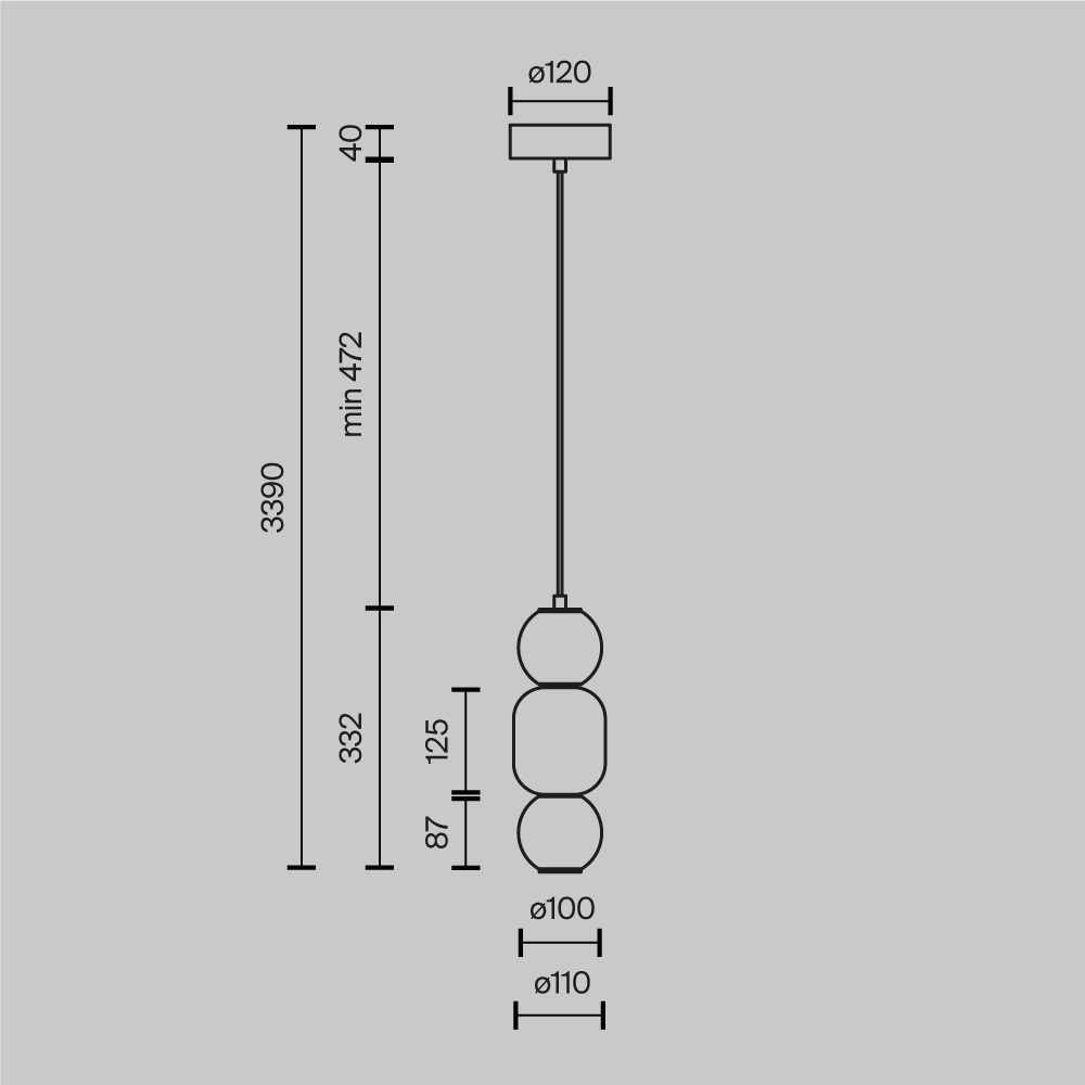 Подвесной светильник Trio outline в Саратове