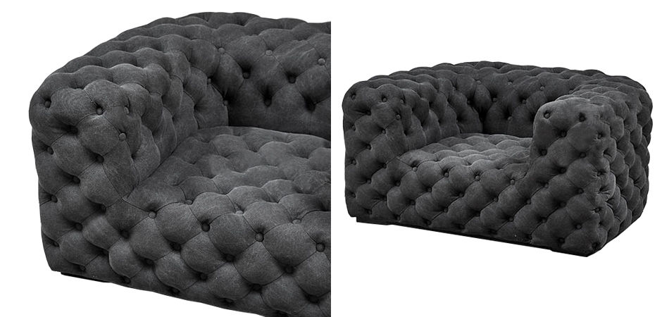 Кресло Soho Tufted Graphite Armchair Кресло Soho Tufted Graphite Armchair - Loft-Concept в Саратове